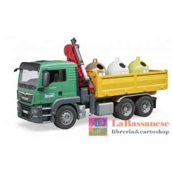 MAN TGS CAMION RIBALTABILE CON CAMPANE RACCOLTA VETRO E BOTTIGLIE - 3753